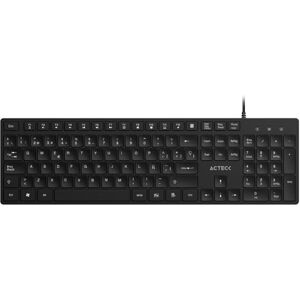 Acteck Vantage Aero Teclado Alámbrico TA545, 100%, Teclas Chiclet Keys ABS Low Profile con Membrana, Teclas Silenciosas, Negro Elite Acteck Vantage Aero Teclado Alámbrico TA545, 100%, Teclas Chiclet Keys ABS Low Profile con Membrana, Teclas Silenciosas, Negro Elite