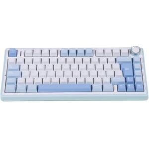 AULA Teclado Gamer F75 Pro Triple Conexión, Español, Switch LEOBOG Reaper (Blanco/Azul/Azul Claro) AULA Teclado Gamer F75 Pro Triple Conexión, Español, Switch LEOBOG Reaper (Blanco/Azul/Azul Claro)