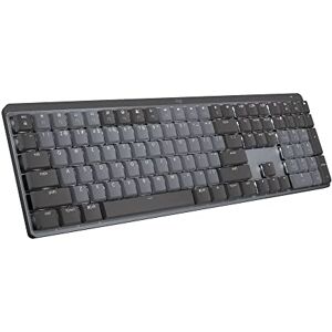 Logitech MX Teclado mecánico inalámbrico Iluminado de Rendimiento, interruptores Clicky, Teclas retroiluminadas, Bluetooth, USB-C, macOS, Windows, Linux, iOS, Android, Metal Logitech MX Teclado mecánico inalámbrico Iluminado de Rendimiento, interruptores Clicky, Teclas retroiluminadas, Bluetooth, USB-C, macOS, Windows, Linux, iOS, Android, Metal