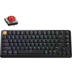 James Donkey JamesDonkey J1 Low-Profile Wireless Mechanical Keyboard QMK/VIA RGB Backlit, Hot-Swappable Red Switch, Wireless Triple Mode, Double-Shot PBT Keycaps, 75% Layout Mac/Win/Linux for Gaming Black James Donkey JamesDonkey J1 Low-Profile Wireless Mechanical Keyboard QMK/VIA RGB Backlit, Hot-Swappable Red Switch, Wireless Triple Mode, Double-Shot PBT Keycaps, 75% Layout Mac/Win/Linux for Gaming Black