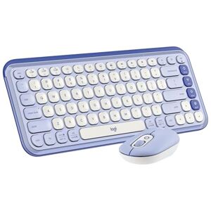 Logitech Pop Icon Combo, combinación de Teclado y Mouse Bluetooth, Escritura cómoda, Teclas y Botones programables, clics discretos, Easy-Switch hasta para 3 Dispositivos Lila Logitech Pop Icon Combo, combinación de Teclado y Mouse Bluetooth, Escritura cómoda, Teclas y Botones programables, clics discretos, Easy-Switch hasta para 3 Dispositivos Lila