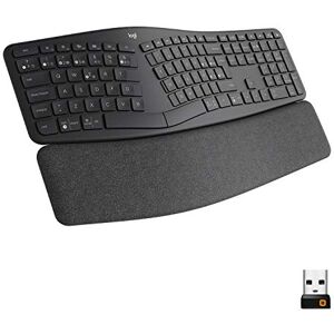 Logitech Ergo K860 Teclado inalámbrico y ergonómico Teclado Partido, Escritura Natural, conectividad Bluetooth y USB, Compatible con Windows/Mac Negro Logitech Ergo K860 Teclado inalámbrico y ergonómico Teclado Partido, Escritura Natural, conectividad Bluetooth y USB, Compatible con Windows/Mac Negro
