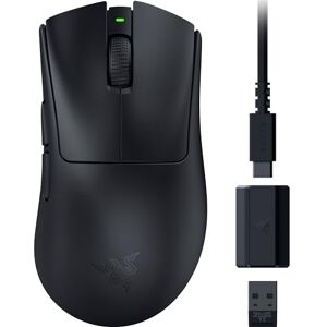 Razer DeathAdder V3 HyperSpeed Mouse inalámbrico para Videojuegos: 55 g, Ligero, Carga USB C, batería de hasta 100 Horas Sensor óptico avanzado de 26 K Interruptores ópticos Gen-3-8 Controles Razer DeathAdder V3 HyperSpeed Mouse inalámbrico para Videojuegos: 55 g, Ligero, Carga USB C, batería de hasta 100 Horas Sensor óptico avanzado de 26 K Interruptores ópticos Gen-3-8 Controles