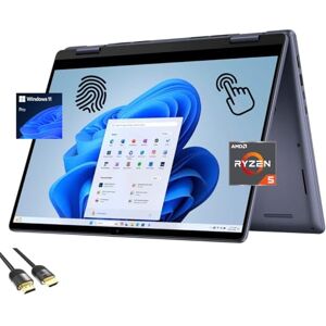 Dell Inspiron 14 2-in-1 Laptop, Pantalla Táctil FHD+ de 14", AMD Ryzen 5-8640HS, 32GB DDR5, 2TB PCIe SSD, WiFi 6E, USB-C, Ranura de Tarjeta de Memoria, Teclado de US, PDG HDMI, Win 11 Pro Dell Inspiron 14 2-in-1 Laptop, Pantalla Táctil FHD+ de 14", AMD Ryzen 5-8640HS, 32GB DDR5, 2TB PCIe SSD, WiFi 6E, USB-C, Ranura de Tarjeta de Memoria, Teclado de US, PDG HDMI, Win 11 Pro