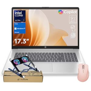 HP Essential Business Laptop, Ultra 7 255U, visualización táctil de 17.3 pulgadas 1600 x 900, 16 GB DDR5 RAM, 512 GB SSD, cámara web, Wi-Fi 6, listo para copiloto, Win11 Home, paquete con enfriador HP Essential Business Laptop, Ultra 7 255U, visualización táctil de 17.3 pulgadas 1600 x 900, 16 GB DDR5 RAM, 512 GB SSD, cámara web, Wi-Fi 6, listo para copiloto, Win11 Home, paquete con enfriador