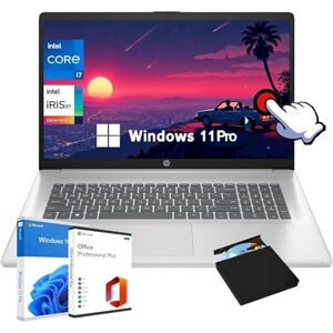 HP computadora portátil con visualización táctil HD+ de 17.3 Pulgadas, con Office Lifetime, Intel i7-1355U (10 núcleos), Intel Iris Xe, 32GB RAM, 2TB SSD, WiFi 6, cámara Web HD, Lector de Huellas HP computadora portátil con visualización táctil HD+ de 17.3 Pulgadas, con Office Lifetime, Intel i7-1355U (10 núcleos), Intel Iris Xe, 32GB RAM, 2TB SSD, WiFi 6, cámara Web HD, Lector de Huellas