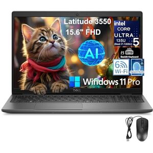 Dell Latitude 3550 15 15.6" FHD Business AI Computadora portátil, Intel 12-Core Ultra 5 135U, 32GB DDR5 RAM, 2TB PCIe SSD, WiFi 6, teclado retroiluminado, lector de huellas dactilares, Windows 11 Pro Dell Latitude 3550 15 15.6" FHD Business AI Computadora portátil, Intel 12-Core Ultra 5 135U, 32GB DDR5 RAM, 2TB PCIe SSD, WiFi 6, teclado retroiluminado, lector de huellas dactilares, Windows 11 Pro