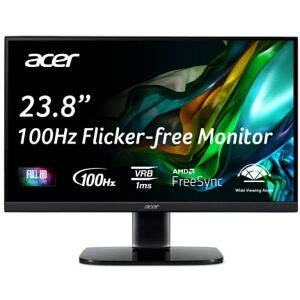 Acer KC242Y Hbi Monitor de Oficina para Juegos de 23.8" Full HD (1920 x 1080) de Marco Cero Tecnología AMD FreeSync 100Hz 1ms (VRB) Luz Azul Baja Inclinación Puertos HDMI y VGA, Negro Acer KC242Y Hbi Monitor de Oficina para Juegos de 23.8" Full HD (1920 x 1080) de Marco Cero Tecnología AMD FreeSync 100Hz 1ms (VRB) Luz Azul Baja Inclinación Puertos HDMI y VGA, Negro