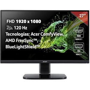 Acer Monitor KC2 27" FHD 1920 x 1080 Frecuencia de actualización 120Hz Panel VA Tiempo de Respuesta 1ms Tecnología BlueLightShield Tecnología AMD FreeSync Acer Monitor KC2 27" FHD 1920 x 1080 Frecuencia de actualización 120Hz Panel VA Tiempo de Respuesta 1ms Tecnología BlueLightShield Tecnología AMD FreeSync