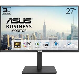 Asus Monitor empresarial 4K de 27 Pulgadas (VA27UQSB) UHD (3840 x 2160), IPS, sin Marco, HDR10, DisplayPort, Dual HDMI, Altavoces, Cuidado de los Ojos, ergonómico, pivote, Giratorio, Altura Asus Monitor empresarial 4K de 27 Pulgadas (VA27UQSB) UHD (3840 x 2160), IPS, sin Marco, HDR10, DisplayPort, Dual HDMI, Altavoces, Cuidado de los Ojos, ergonómico, pivote, Giratorio, Altura