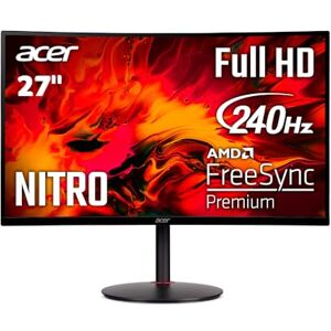 Acer Monitor Gamer Curvo Nitro XZ0 de 27" FHD (1920 x 1080) Panel VA frecuencia de actualización de 240 Hz 1 ms (VRB) Puertos 2 HDMI y 1 DisplayPort AMD FreeSync Premium 3 años de garantía Acer Monitor Gamer Curvo Nitro XZ0 de 27" FHD (1920 x 1080) Panel VA frecuencia de actualización de 240 Hz 1 ms (VRB) Puertos 2 HDMI y 1 DisplayPort AMD FreeSync Premium 3 años de garantía