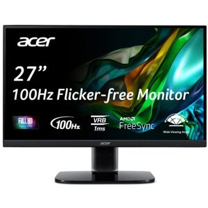 Acer KB272 EBI 27" IPS Full HD (1920 x 1080) Zero-Frame Gaming Office Monitor AMD FreeSync Technology Up to 100Hz Refresh 1ms (VRB) Low Blue Light Tilt HDMI & VGA Ports,Black Acer KB272 EBI 27" IPS Full HD (1920 x 1080) Zero-Frame Gaming Office Monitor AMD FreeSync Technology Up to 100Hz Refresh 1ms (VRB) Low Blue Light Tilt HDMI & VGA Ports,Black