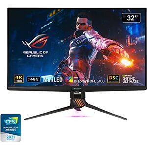 Asus Monitor ROG Swift PG32UQX Nvidia G-Sync Ultimate Gaming, 32 Pulgadas, 4K UHD (3840 x 2160), 144 Hz, IPS, Mini LED, tecnología Quantum Dot, DisplayHDR 1400 Asus Monitor ROG Swift PG32UQX Nvidia G-Sync Ultimate Gaming, 32 Pulgadas, 4K UHD (3840 x 2160), 144 Hz, IPS, Mini LED, tecnología Quantum Dot, DisplayHDR 1400