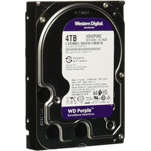 Western Digital Disco Duro Interno de vigilancia de 4 TB WD Purple SATA de 6 GB/s, caché de 256 MB, 3.5 Pulgadas WD42PURZ Western Digital Disco Duro Interno de vigilancia de 4 TB WD Purple SATA de 6 GB/s, caché de 256 MB, 3.5 Pulgadas WD42PURZ