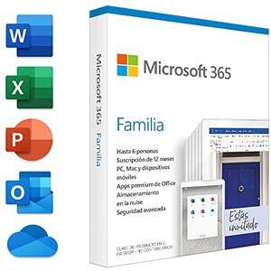 Microsoft 365 Familia Suscripción anual Para 6 PCs o Macs, 6 tabletas incluyendo iPad, Android, o Windows, además de 6 teléfonos Microsoft 365 Familia Suscripción anual Para 6 PCs o Macs, 6 tabletas incluyendo iPad, Android, o Windows, además de 6 teléfonos