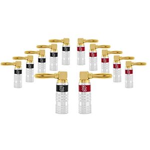 Sewell Silverback Enchufes de plátano de ángulo Recto, 6 Pares de Conectores de Altavoz chapados en Oro de conexión rápida, 90 Grados Sewell Silverback Enchufes de plátano de ángulo Recto, 6 Pares de Conectores de Altavoz chapados en Oro de conexión rápida, 90 Grados