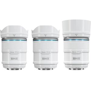 Sirui Sniper Juego de Lentes de Enfoque automático de 23 mm, 33 mm, 56 mm, F1.2 Gran Angular APS-C Lente de cámara para Montaje X, Blanco Sirui Sniper Juego de Lentes de Enfoque automático de 23 mm, 33 mm, 56 mm, F1.2 Gran Angular APS-C Lente de cámara para Montaje X, Blanco