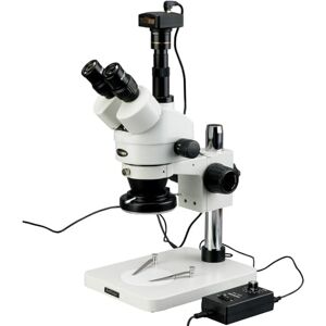 AmScope SM-1TSZ-144-10M Microscopio estéreo trinocular digital profesional, ocular WH10x, aumento 3.5X-90X, objetivo de zoom 0.7X-4.5X, anillo de luz LED de 144 bombillas, soporte de pilar, incluye lentes Barlow de 0.5X y 2.0X y cámara de 10MP con lente d AmScope SM-1TSZ-144-10M Microscopio estéreo trinocular digital profesional, ocular WH10x, aumento 3.5X-90X, objetivo de zoom 0.7X-4.5X, anillo de luz LED de 144 bombillas, soporte de pilar, incluye lentes Barlow de 0.5X y 2.0X y cámara de 10MP con lente d