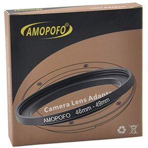 AMOPOFO Adaptador de anillo de metal de 46 mm a 49 mm para Canon, para Nikon, para Sony, para Fuji, lentes de cámara y filtros de cámara UV, ND, CPL, hecho de aluminio espacial mecanizado CNC con acabado AMOPOFO Adaptador de anillo de metal de 46 mm a 49 mm para Canon, para Nikon, para Sony, para Fuji, lentes de cámara y filtros de cámara UV, ND, CPL, hecho de aluminio espacial mecanizado CNC con acabado