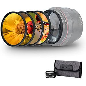JJC Juego de filtros macro de 58 mm (+2 +4 +8 +10) accesorio de filtro macro con bolsa de filtro de lente para Canon Rebel T8i, T7i, T6i, T7, T6, EOS 90D, 80D, 77D con Canon EF-S 18-55mm f/3.5-5.6 es STM JJC Juego de filtros macro de 58 mm (+2 +4 +8 +10) accesorio de filtro macro con bolsa de filtro de lente para Canon Rebel T8i, T7i, T6i, T7, T6, EOS 90D, 80D, 77D con Canon EF-S 18-55mm f/3.5-5.6 es STM