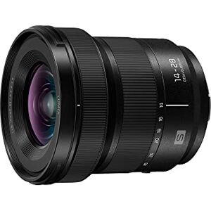 Panasonic LUMIX Lente de cámara Serie S, Lente de Zoom Ultra Gran Angular F4-5.6 de 14-28 mm con Capacidad Macro, S-R1428 Negro Panasonic LUMIX Lente de cámara Serie S, Lente de Zoom Ultra Gran Angular F4-5.6 de 14-28 mm con Capacidad Macro, S-R1428 Negro