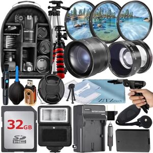ZeeTech Paquete de accesorios de 49 mm para Canon EOS: R100, R50, R10, M5, M6 Mark II, M6 + batería LP-E17 + tarjeta de memoria de 32 GB + gran angular + teleobjetivo + cargador de batería + mochila + flash + ZeeTech Paquete de accesorios de 49 mm para Canon EOS: R100, R50, R10, M5, M6 Mark II, M6 + batería LP-E17 + tarjeta de memoria de 32 GB + gran angular + teleobjetivo + cargador de batería + mochila + flash +