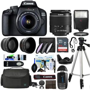 Canon EOS 4000D Cuerpo de cámara réflex digital con EF-S 18-55mm f/3.5-5.6 lente 3 DSLR kit incluido con paquete de accesorios para fotos Sunshine... (compatible con ) (reacondicionado) Canon EOS 4000D Cuerpo de cámara réflex digital con EF-S 18-55mm f/3.5-5.6 lente 3 DSLR kit incluido con paquete de accesorios para fotos Sunshine... (compatible con ) (reacondicionado)