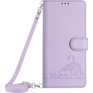 mouyenhobei Funda para Samsung S23FE 5G Piel con tarjeteros Protectora Funda para SMS23FE5G Simpática funda de Caricatura lindo gatito lindo gato patrón caso del teléfono con Tapa gnética integrada (Purple) mouyenhobei Funda para Samsung S23FE 5G Piel con tarjeteros Protectora Funda para SMS23FE5G Simpática funda de Caricatura lindo gatito lindo gato patrón caso del teléfono con Tapa gnética integrada (Purple)