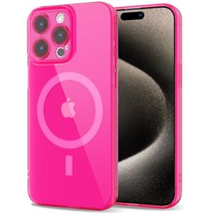 Svanove for iPhone 15 Pro MAX Case Clear Compatible with Magsafe Silicone, Bright Transparent Thin Magnetic mag Safe Case Cute, Girly Slim Hard Camera Cover Protection, Fluorescent Neon Hot Pink Svanove for iPhone 15 Pro MAX Case Clear Compatible with Magsafe Silicone, Bright Transparent Thin Magnetic mag Safe Case Cute, Girly Slim Hard Camera Cover Protection, Fluorescent Neon Hot Pink