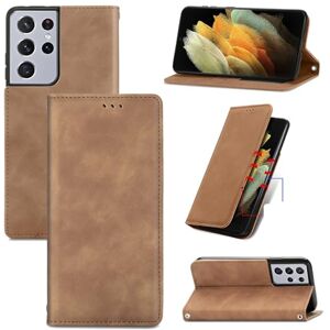 JUSJUNN Funda para Samsung Galaxy S21 Ultra 5G Estilo Cartera Cierre Magnético,Nuevo Tacto De Piel Sintética Mejorada,Se Pliega en un Soporte,Protección contra Caídas Case (Marrón) JUSJUNN Funda para Samsung Galaxy S21 Ultra 5G Estilo Cartera Cierre Magnético,Nuevo Tacto De Piel Sintética Mejorada,Se Pliega en un Soporte,Protección contra Caídas Case (Marrón)