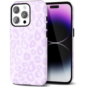 Svanove Cheetah Print Phone Case for iPhone 14 Pro MAX Case Girly, Cute Leopard Case for Women, Luxury Trendy Retro Cool Animal Print Design, Aesthetic Pattern Hard Shell Plastic Cover, Purple Lilac Svanove Cheetah Print Phone Case for iPhone 14 Pro MAX Case Girly, Cute Leopard Case for Women, Luxury Trendy Retro Cool Animal Print Design, Aesthetic Pattern Hard Shell Plastic Cover, Purple Lilac