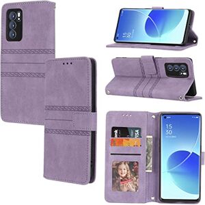 glvz Funda Tipo Cartera Compatible con OPPO Reno 6 Pro,Funda para teléfono Satchel,Protector de Billetera Flip Stand Dual Card Slot para OPPO Reno 6 Pro (Morado) glvz Funda Tipo Cartera Compatible con OPPO Reno 6 Pro,Funda para teléfono Satchel,Protector de Billetera Flip Stand Dual Card Slot para OPPO Reno 6 Pro (Morado)