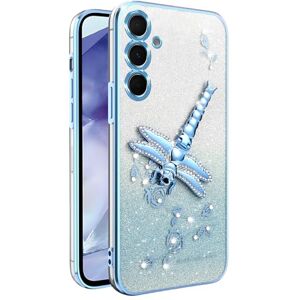 AireWiki Brillante Flores Funda para Samsung Galaxy S24 FE Case, con Soporte Plegable de Libélula de Diamante Purpurina Carcasa para Mujeres Protectora Cover Compatible con Samsung S24 FE Funda (Azul) AireWiki Brillante Flores Funda para Samsung Galaxy S24 FE Case, con Soporte Plegable de Libélula de Diamante Purpurina Carcasa para Mujeres Protectora Cover Compatible con Samsung S24 FE Funda (Azul)