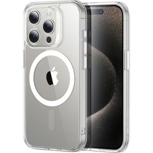 ESR Funda para iPhone 15 Pro, Funda translúcida Mate, Compatible con MagSafe, protección de Grado Militar, Serie clásica, Transparente ESR Funda para iPhone 15 Pro, Funda translúcida Mate, Compatible con MagSafe, protección de Grado Militar, Serie clásica, Transparente