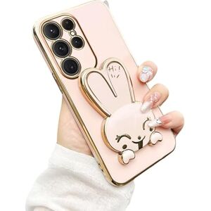AireWiki Silicona Funda para Samsung Galaxy S24 Ultra Case, con Soporte de Conejo Oculto Lindas Lujo Plating a Prueba de Golpes Protectora Mujeres Carcasa Compatible con Samsung S24 Ultra Funda (Rosa) AireWiki Silicona Funda para Samsung Galaxy S24 Ultra Case, con Soporte de Conejo Oculto Lindas Lujo Plating a Prueba de Golpes Protectora Mujeres Carcasa Compatible con Samsung S24 Ultra Funda (Rosa)
