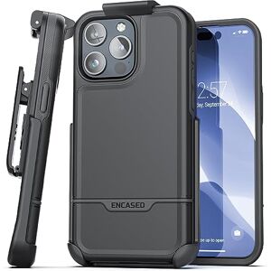 ENCASED Funda para iPhone 15 Pro MAX (2023) con Clip de Cinturón, Case con Holster Carcasa Uso Rudo Grado Militar Protector (Negro) Serie Rebel ENCASED Funda para iPhone 15 Pro MAX (2023) con Clip de Cinturón, Case con Holster Carcasa Uso Rudo Grado Militar Protector (Negro) Serie Rebel