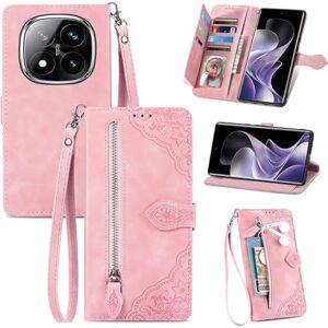 JUSJUNN Funda Tipo Cartera para Xiaomi Poco X7 5G / Redmi Note 14 Pro 5G Cuero Artificial Capacidad Extra Grande Protector de Billetera Flip Stand Dual Card Slot con Muñeca Case (Rosa) JUSJUNN Funda Tipo Cartera para Xiaomi Poco X7 5G / Redmi Note 14 Pro 5G Cuero Artificial Capacidad Extra Grande Protector de Billetera Flip Stand Dual Card Slot con Muñeca Case (Rosa)