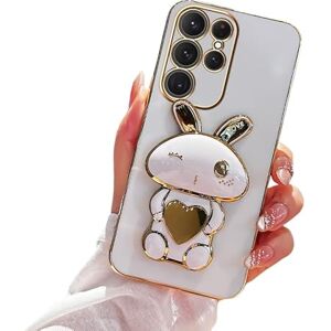 DINGK Funda para Samsung Galaxy S24 Ultra Funda Cute Rabbit Soporte Plegable Case Lujo Plating Delgada TPU Silicona Funda para Samsung S24 Ultra Cover para Hombres Mujeres Antigolpes Case (c) DINGK Funda para Samsung Galaxy S24 Ultra Funda Cute Rabbit Soporte Plegable Case Lujo Plating Delgada TPU Silicona Funda para Samsung S24 Ultra Cover para Hombres Mujeres Antigolpes Case (c)