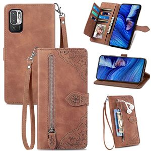 glvz Fundas Compatible Con Xiaomi Poco M3 Pro y Redmi Note 10 5G Tipo Cartera Funda Capacidad extra grande Protector de billetera Flip Stand Dual Card Slot para Xiaomi Poco M3 Pro y Redmi Note 10 5G (Marrón) glvz Fundas Compatible Con Xiaomi Poco M3 Pro y Redmi Note 10 5G Tipo Cartera Funda Capacidad extra grande Protector de billetera Flip Stand Dual Card Slot para Xiaomi Poco M3 Pro y Redmi Note 10 5G (Marrón)