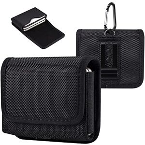 ChoaZan Funda para teléfono celular, funda de nailon con clip para cinturón para Samsung Galaxy Z Flip 6 5 4 3, Motorola Razr/Razr 40 50 Ultra con ranura para tarjeta (negro) ChoaZan Funda para teléfono celular, funda de nailon con clip para cinturón para Samsung Galaxy Z Flip 6 5 4 3, Motorola Razr/Razr 40 50 Ultra con ranura para tarjeta (negro)