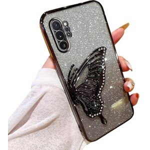XIEYMYAS Funda transparente con purpurina para Samsung Note 10 Plus Galaxy Note10+ para mujeres y niñas, con soporte de mariposa con purpurina, Mujeres Lujo Delgado Protectora Cover Compatible con Samsung (C) XIEYMYAS Funda transparente con purpurina para Samsung Note 10 Plus Galaxy Note10+ para mujeres y niñas, con soporte de mariposa con purpurina, Mujeres Lujo Delgado Protectora Cover Compatible con Samsung (C)