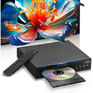 SHIWAKOTO Reproductores de DVD para TV con HDMI, Reproductor de DVD sin restricciones regionales para Smart TV, Cables HDMI y RCA y Mando a Distancia incluidos, Entrada USB, PAL/NTSC SHIWAKOTO Reproductores de DVD para TV con HDMI, Reproductor de DVD sin restricciones regionales para Smart TV, Cables HDMI y RCA y Mando a Distancia incluidos, Entrada USB, PAL/NTSC