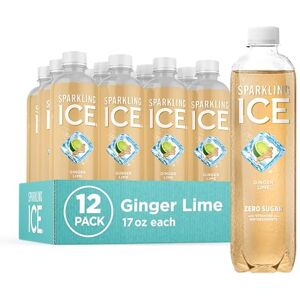 Sparkling Ice , Agua con gas de lima jengibre, agua con sabor a cero azúcar, con vitaminas y antioxidantes, bebida baja en calorías, botellas de 17 onzas líquidas (paquete de 12) Sparkling Ice , Agua con gas de lima jengibre, agua con sabor a cero azúcar, con vitaminas y antioxidantes, bebida baja en calorías, botellas de 17 onzas líquidas (paquete de 12)