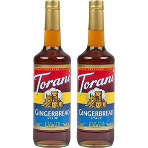 Torani Jarabe con sabor a pan de jengibre, botella de 750 ml, paquete de 2, marrón oscuro Torani Jarabe con sabor a pan de jengibre, botella de 750 ml, paquete de 2, marrón oscuro