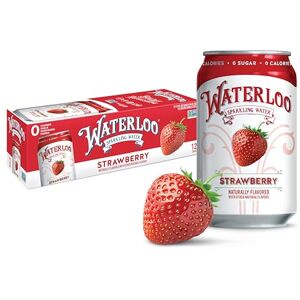 Waterloo Sparkling Water sabor a fresa cero calorías sin azúcar, latas de 12 onzas (paquete de 12), agua con sabor a fruta, sabor natural, cero calorías, cero azúcar, cero sodio Waterloo Sparkling Water sabor a fresa cero calorías sin azúcar, latas de 12 onzas (paquete de 12), agua con sabor a fruta, sabor natural, cero calorías, cero azúcar, cero sodio