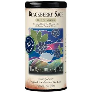 The Republic of Tea Té negro mora salvia, té negro gourmet, mezcla de mora y salvia, 50 unidades The Republic of Tea Té negro mora salvia, té negro gourmet, mezcla de mora y salvia, 50 unidades
