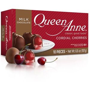 Queen Anne Diamond Cordial Cerezas, chocolate con leche, 6.6 onzas (caja de 10 unidades, paquete de 1)) Queen Anne Diamond Cordial Cerezas, chocolate con leche, 6.6 onzas (caja de 10 unidades, paquete de 1))