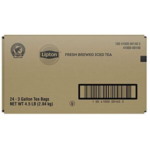 Lipton Unsweetened Smooth Blend Iced Black Tea Bags, 3 Gallon Yield, 24-Count Lipton Unsweetened Smooth Blend Iced Black Tea Bags, 3 Gallon Yield, 24-Count