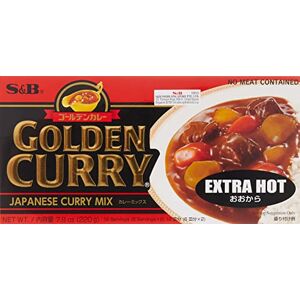S&B GOLDEN CURRY S&B Mezcla de salsa de curry dorado, extra caliente, 7.8 onzas S&B GOLDEN CURRY S&B Mezcla de salsa de curry dorado, extra caliente, 7.8 onzas