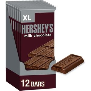 Hershey's Chocolate con leche XL, caramelo a granel, sin gluten, barras de 4.5 onzas (12 unidades, 16 piezas) Hershey's Chocolate con leche XL, caramelo a granel, sin gluten, barras de 4.5 onzas (12 unidades, 16 piezas)